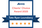 Avvo Clients Choice Award 2025 - Tate Ryan Lounsbery