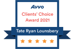 Avvo Clients Choice Award 2021 - Tate Ryan Lounsbery